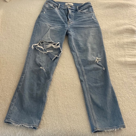 90’s straight ultra high rise Abercrombie Jeans - Picture 2 of 6